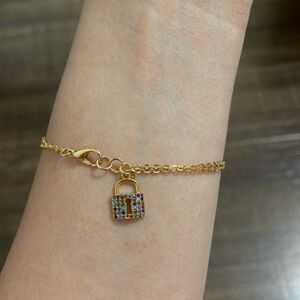 Diamond lock bracelet R 389